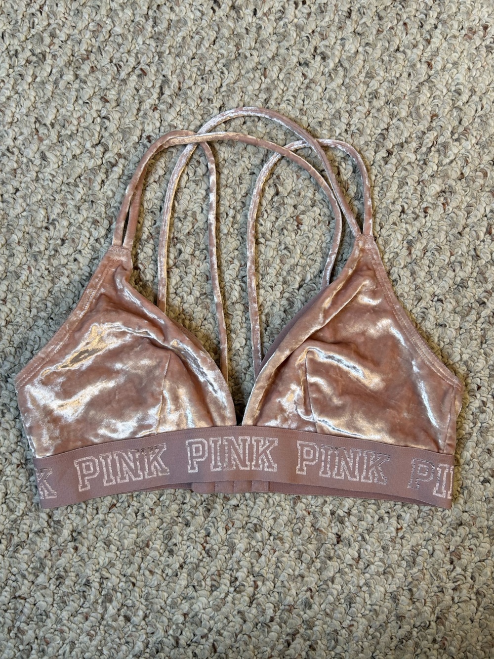 Victoria's Secret PINK Velvet Bralette Size M